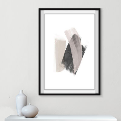 Alabaster Strokes - Peinture encadrée