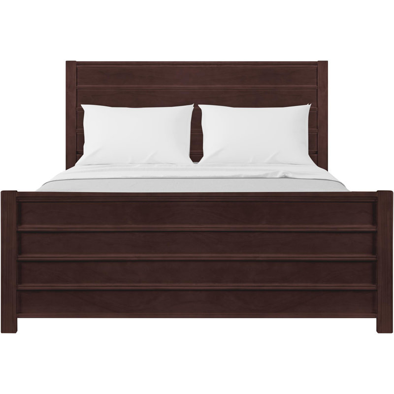Caroline Platform Bed with Paneled Headboard and Footboard, Queen, Espresso