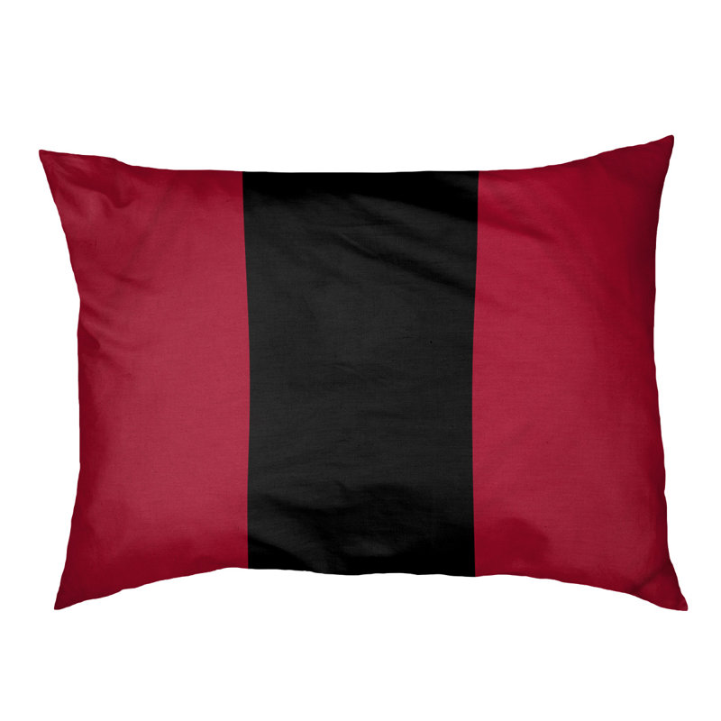 Coussin Ohio Football, Très grand (l 50 po x P 40 po x H 7 po), Rouge / noir / rouge