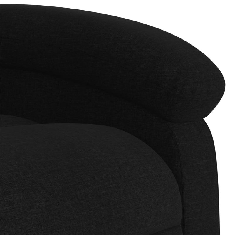 Fauteuil inclinable de massage vidaXL, dossier / repose-pieds réglable, tissu, Tissu noir, Courant