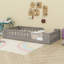 Lit plateforme en bois avec garde-corps-42279645