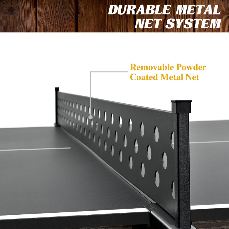 Barrington Fremont 9' Dark Wood Table Tennis Table with Metal Net