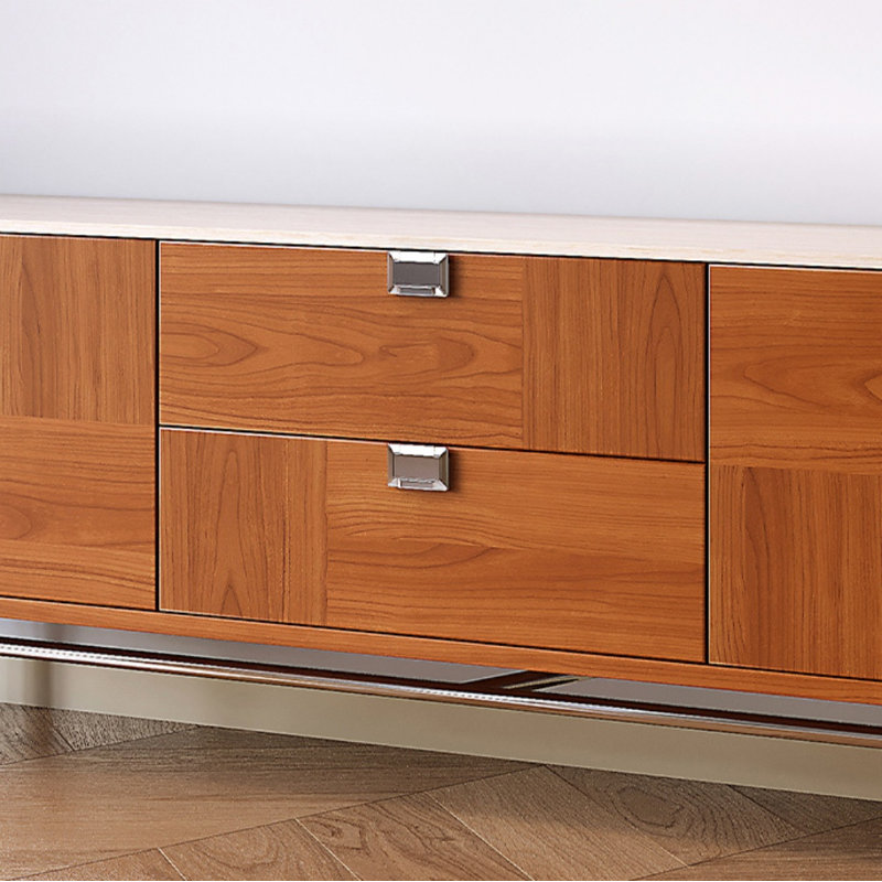 Meuble télé Creative Minimalist, H 21,65 po x L 78,74 po x l 14,96 po, Brun