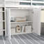Lit mezzanine pour enfants en bois massif avec armoire, tiroirs, tablettes et bureau coulissant Kids-1783696042