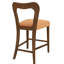 Tabourets de bar en noyer et autres couleurs, en bois d'hévéa massif naturel, dossier incurvé pour un confort optimal, tabourets de bar sans accoudoirs (lot de 2), structure légèrement ergonomique.