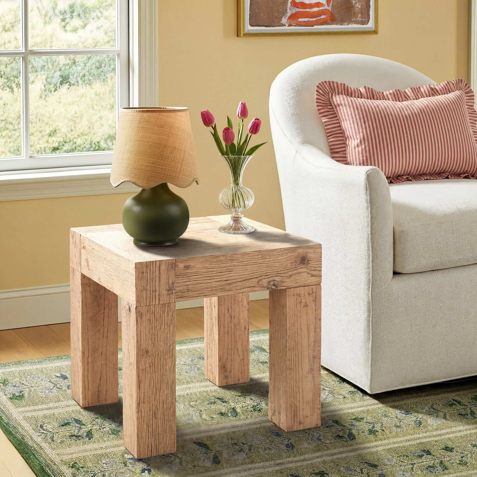 Adams 22" Oak End Table, Natural