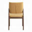 Ensemble de 2 chaises de salle à manger de style campagnard avec finition noyer et jaune