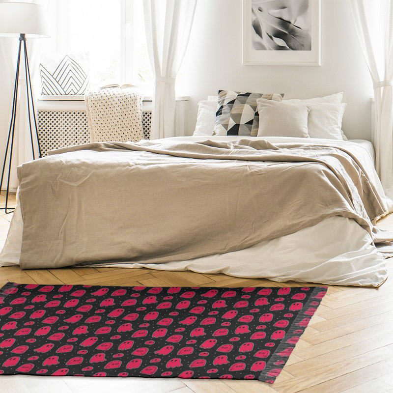 Noir/noir/rose Tapis décoratif, non
