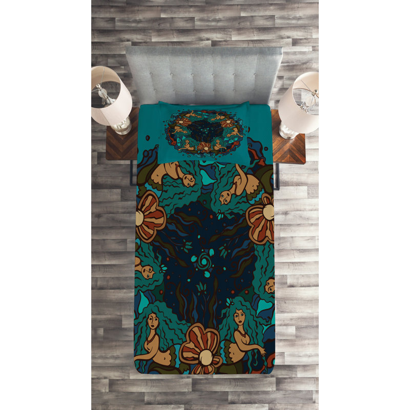Polyester Coverlet, Twin Bedspread + 1 Sham