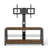 Wooden Tv Stand In Wood Color, Black Tempered Glass, 3 - Tier Shelves, 30 Bidirectional Rotating, Height Adjustable For 32" 65" Tvs, Easy Installation Storage With Power Socket-666747708