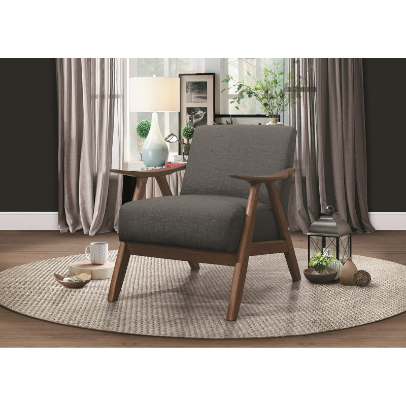 Hofstetter Upholstered Armchair, Gray Linen