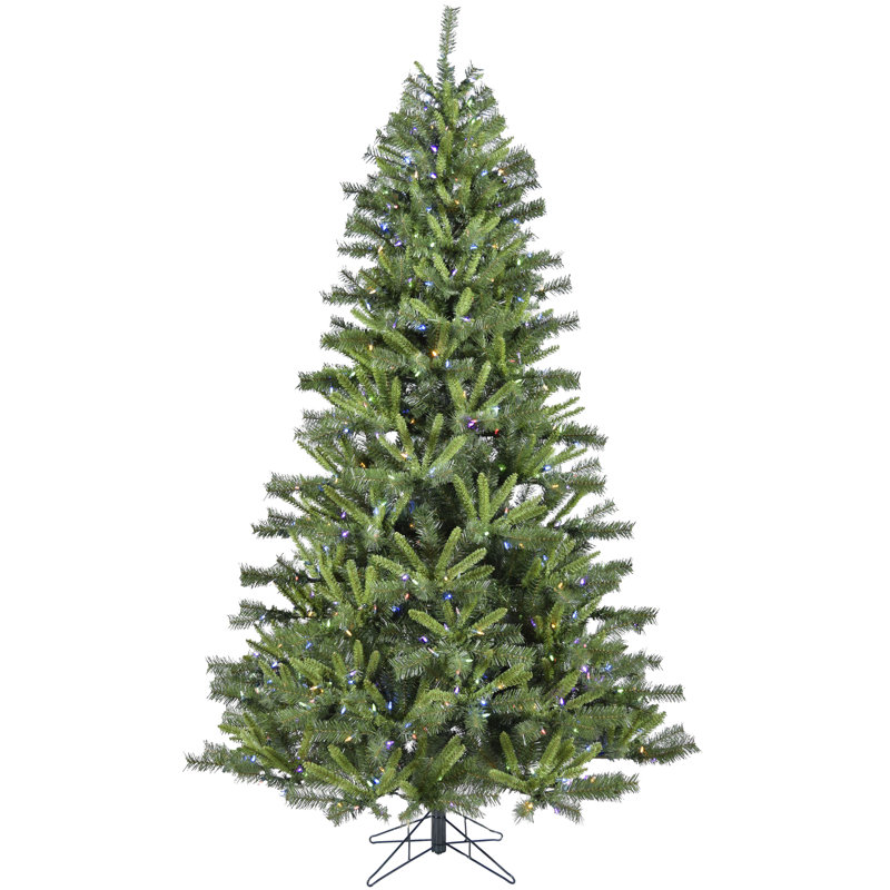 6.5-Ft Prelit Norway Pine Artificial Christmas Tree with Multicolor LED Lights