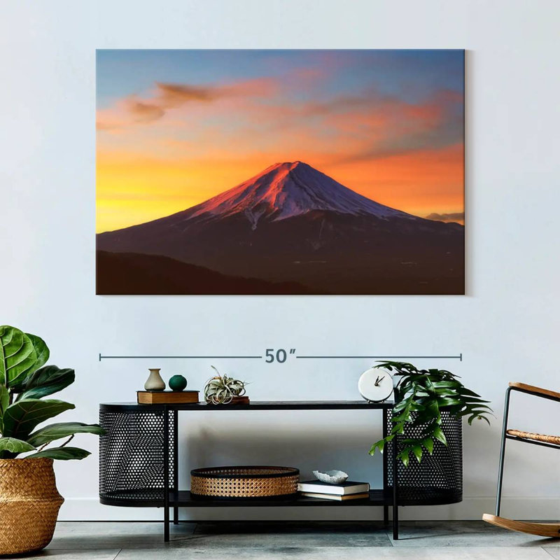 Alvord, Mont Fuji, lever de soleil doré, H 34 po x l 51 po