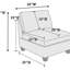 Fauteuil sans accoudoirs en lin 1 pièce-1868636166