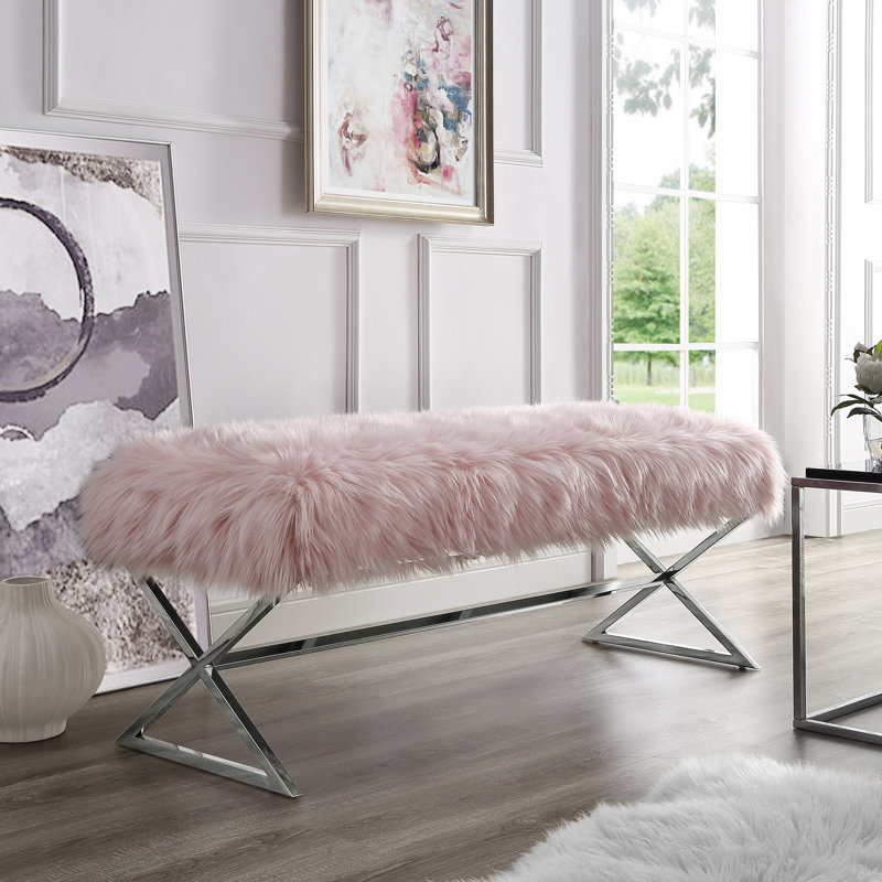 Evonne Upholstered Bench, Rose