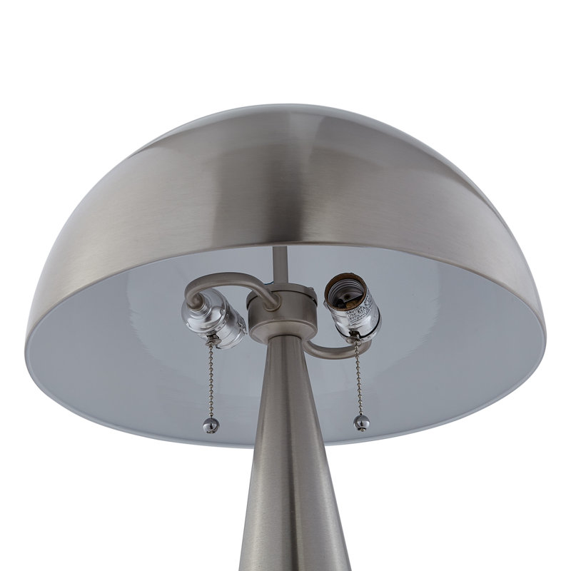 Lampe de table USB en métal Union, Gris