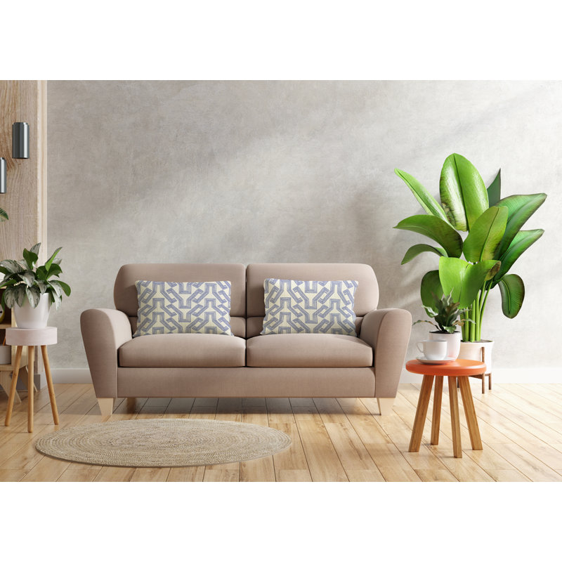 Housse et insert de coussin rectangulaire en polyester pour l'intérieur et l'extérieur, Bleu