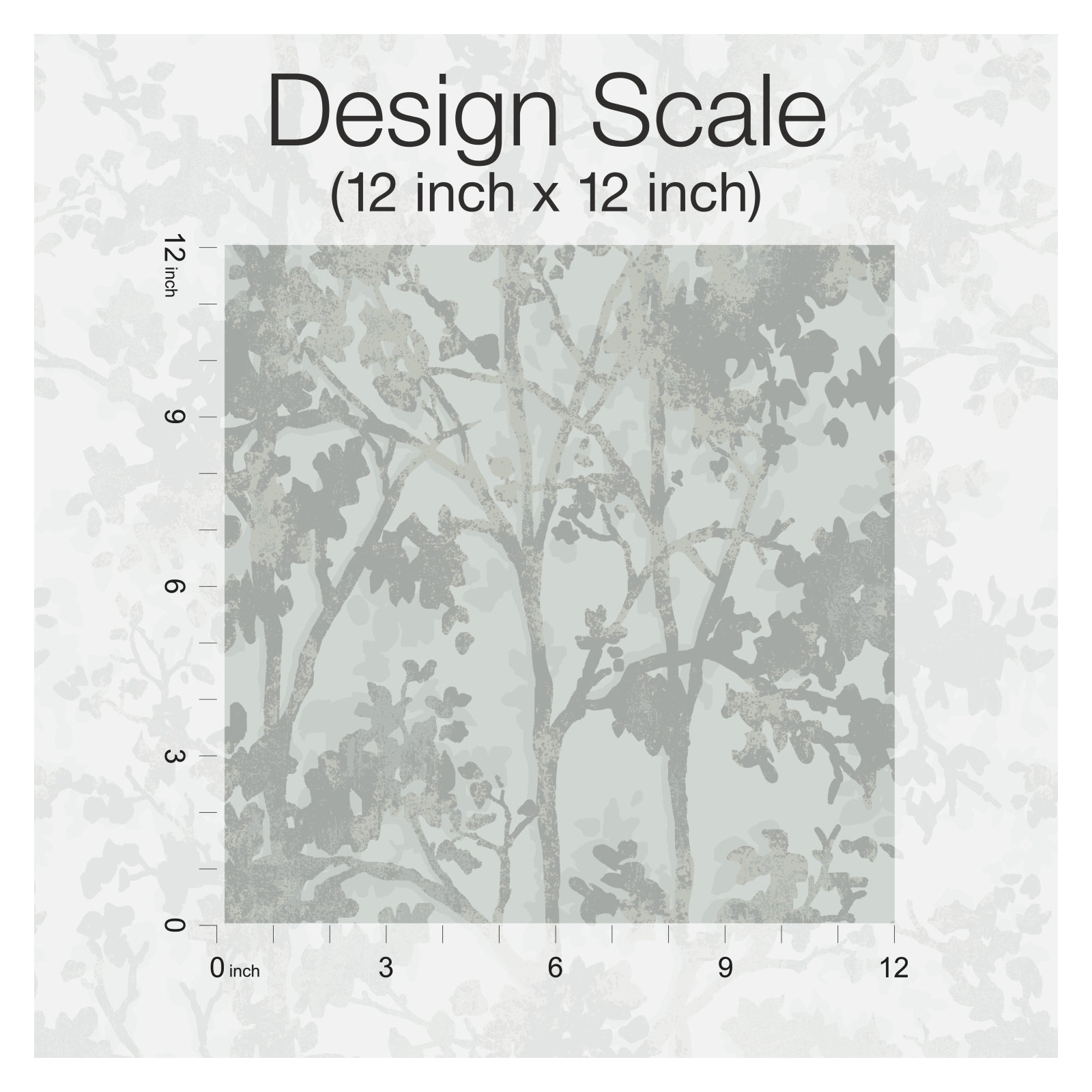 Modern Floral Wallpaper, Green/Silver
