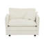 2 places et chaise, tissu chenille blanc, structure en bois massif, éponge, fauteuil d'appoint relaxant, chenille luxueuse, décoration moderne,