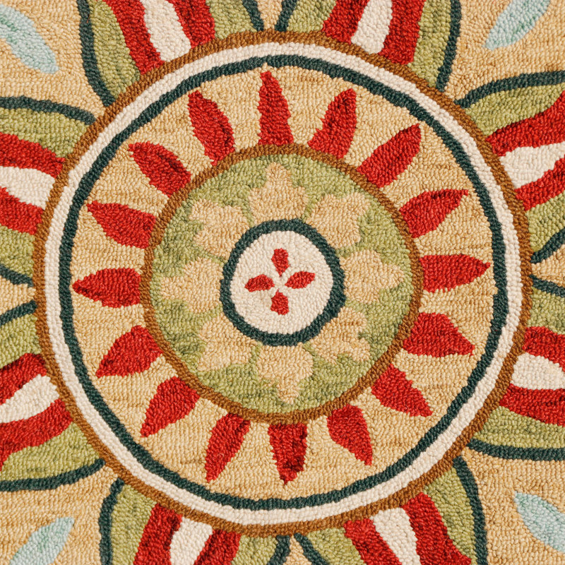 Aisosa Hand Tufted Wool Indoor Rug, Round 4'