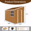 Remise de rangement robuste en métal 8 x 4 pi avec portes doubles, fenêtres et ventilation - Remise de jardin d'extérieur résistante aux intempéries