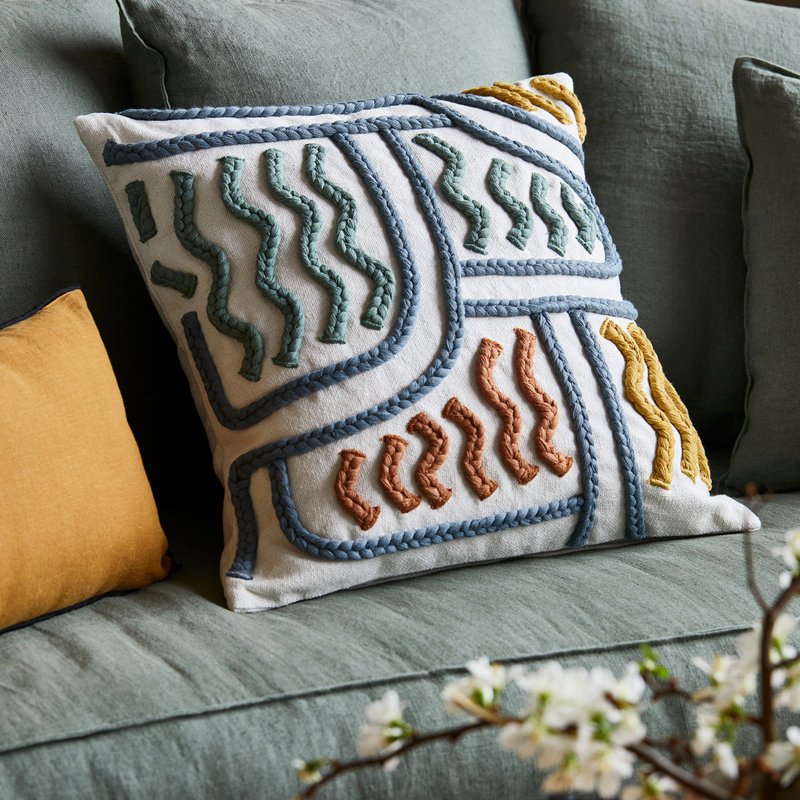 Geometric Square Cushion