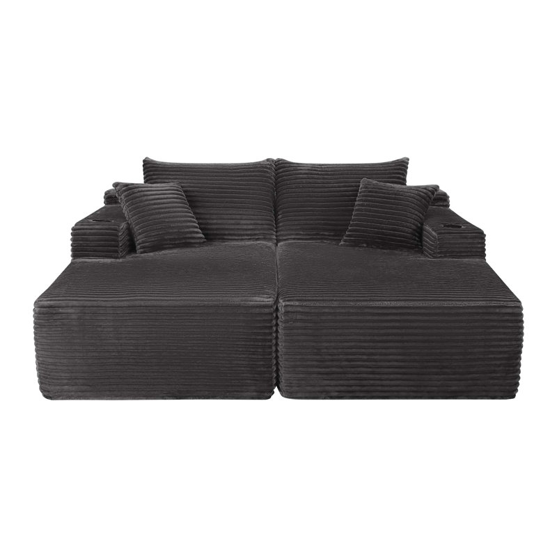 Double méridienne Cloud Couch, siège profond sans assemblage
