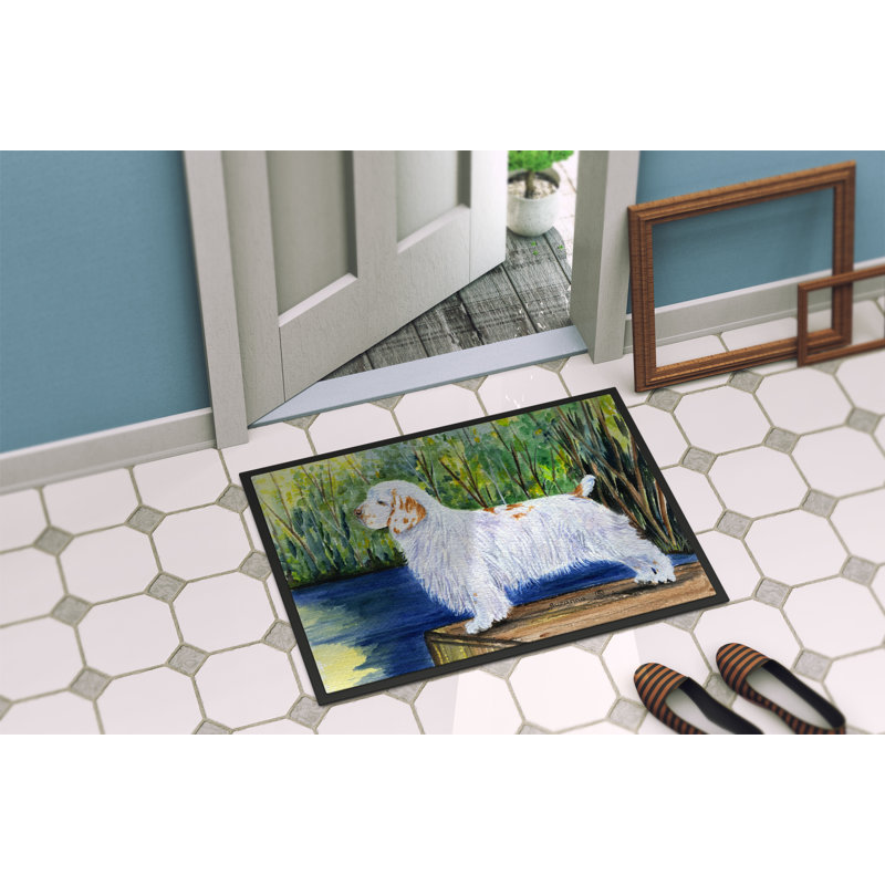 Paillasson anti-dérapant d’intérieur anti-dérapant Sterlington, Rectangle 2 pi x 3 pi