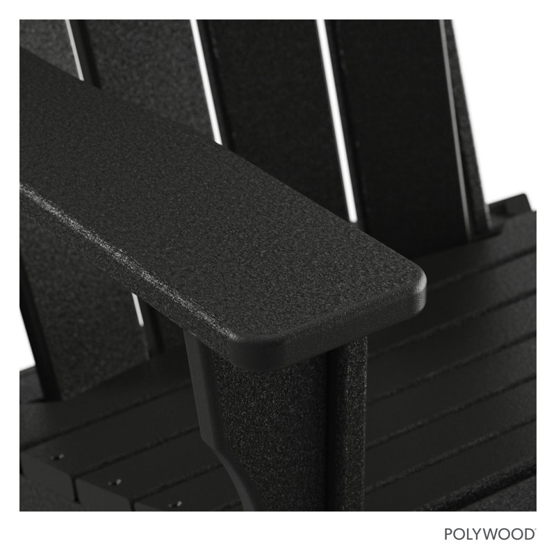 Chaise Adirondack pliante en noir, Noir