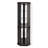 Lighted Corner Curio Cabinet - Display Case For Living Room, Antique Collectibles, Wine & Bar Glass Storage - Elegant Corner Design With Lights Included-Black-125126740