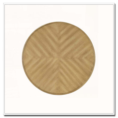 Retro Round End Table with Heat-Resistant Veneer