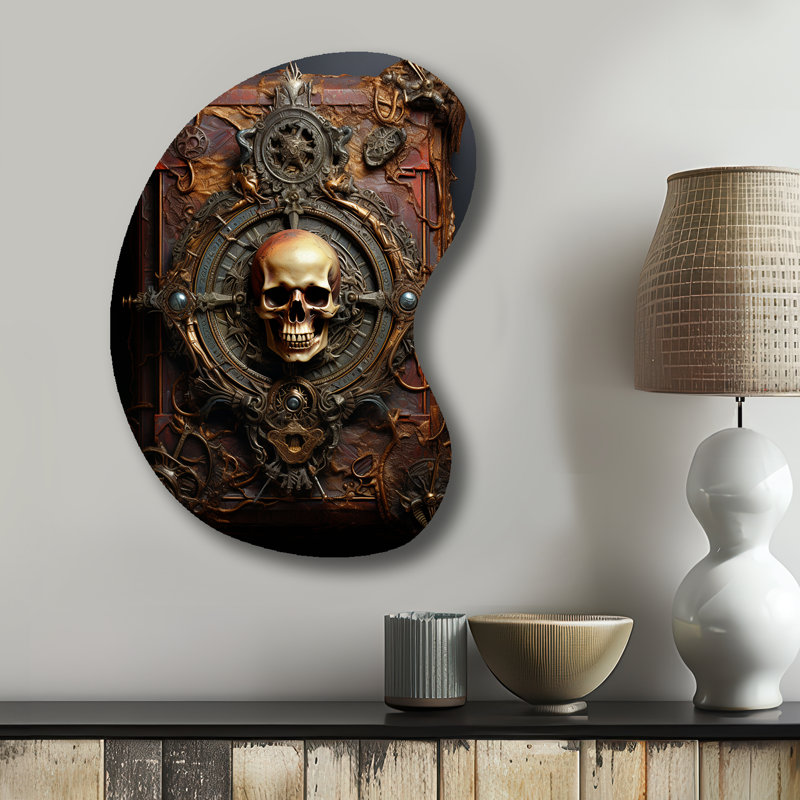 Pirate Code Book - Décoration murale irrégulière en métal, H 31 po x l 22 po