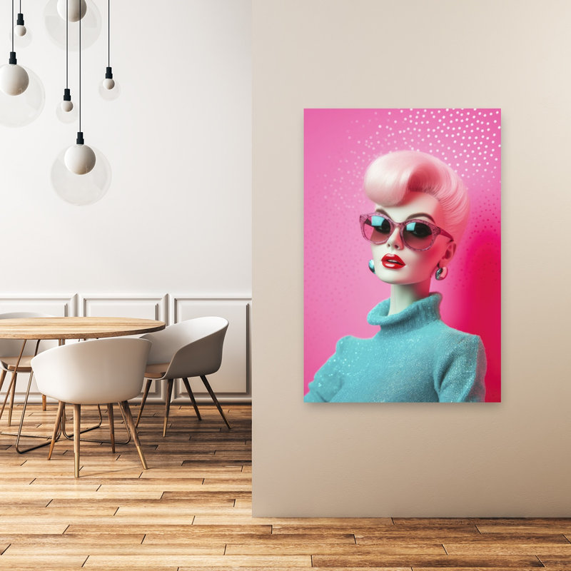 Reproduction d'art rétro rétro glamour coloré rétro, H 48 po x l 32 po