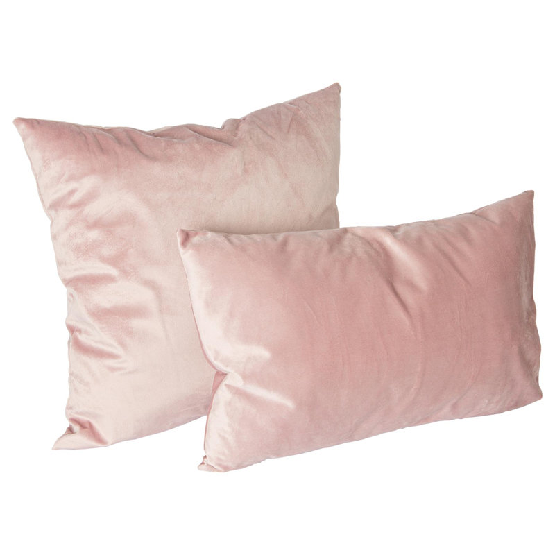 Rectangular Lumbar Cushion with Filling, Pink