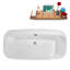 1501.1mm x 749.3mm Freestanding Soaking Acrylic Bathtub-361161575