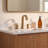 Albion Brushed Gold Bathroom Faucet 3 Hole, 8 Inch Widespread 2-Handle Bathroom Sink Faucet for Vanity, Metal Push-Pop Drain Assembly, Champagne Bronze-99674591