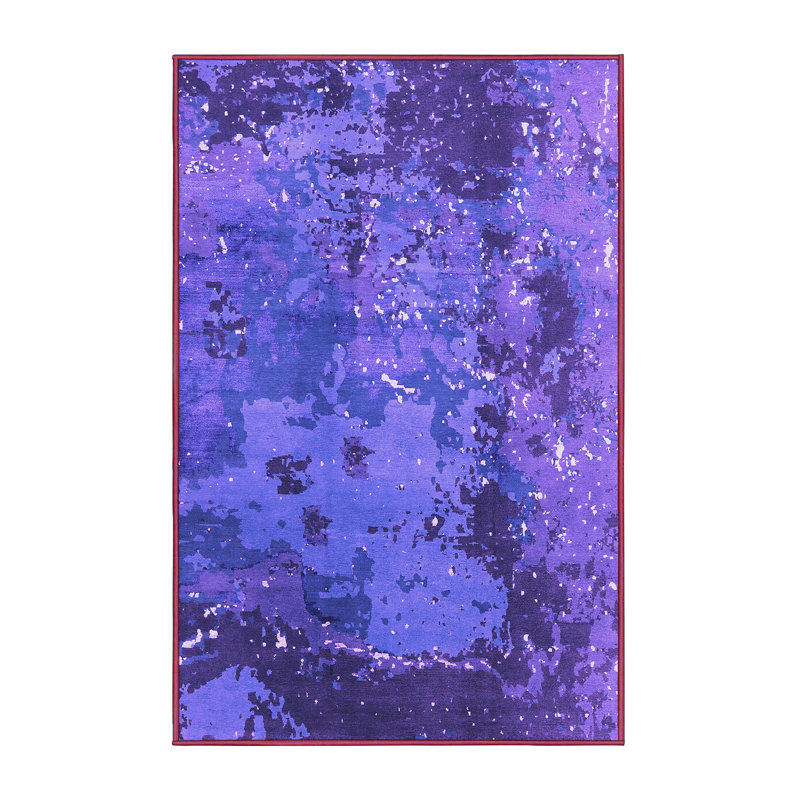 Tapis mauve Mid-Century Modern 1096, Rectangle 2 pi x 3 pi