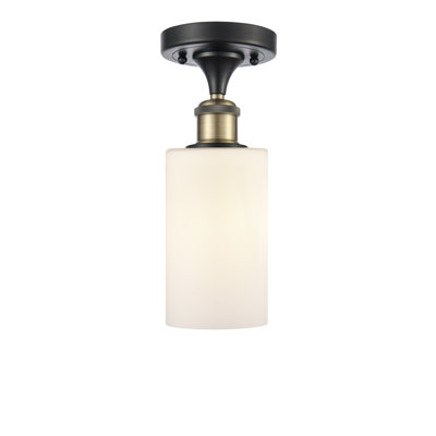 Plafonnier semi-encastré à 1 lumière 3,87 po Glessite