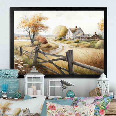 Belle grange au printemps III - art mural paysage de grange