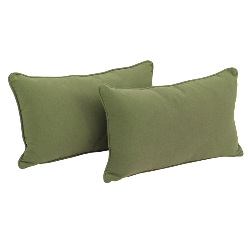  Housse de coussin rectangulaire et insert, Sauge