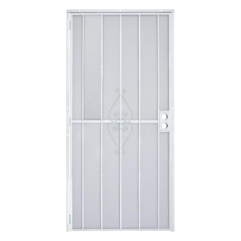 Portes de sécurité en fer Grisham, blanc, H 80 po x l 34 po x P 2 po