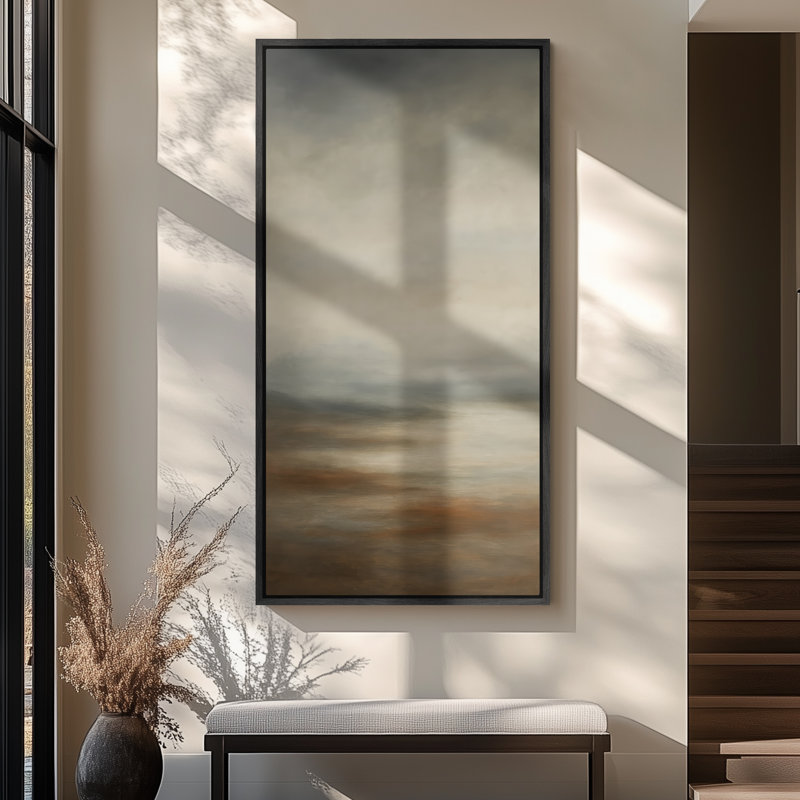 Très grand art mural rétro encadré pour art classique, H 60 po x l 30 po, Noir
