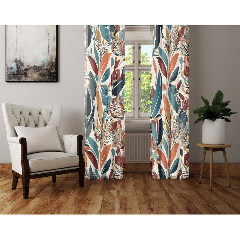 Semi Sheer Curtain Pair, 40" W x 61" L
