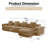 5-Seat Modular L Shape Velvet Sectional Compression Sofa, No Assembly Required with French Edge Piping-1499566196
