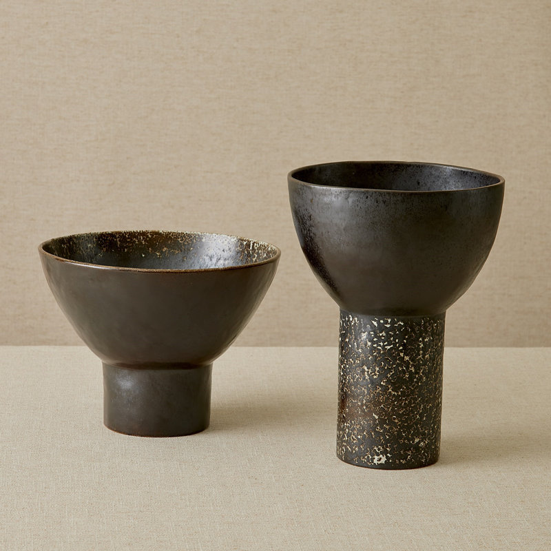 Cinder Footed Bowl-Reactive-Sm, 13"H x 10"W x 10"D