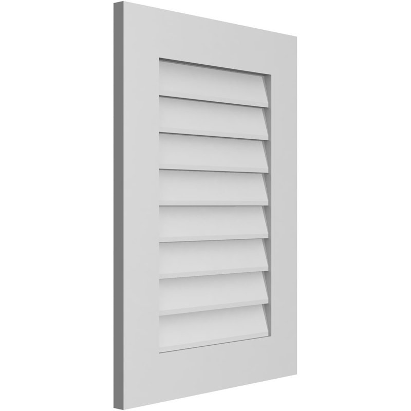 Vent à pignon rectangulaire en uréthane non-fonctionnel, H 28 po x l 20 po x P 1 po