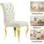 Chaise parsons en velours capitonnée Lanieya