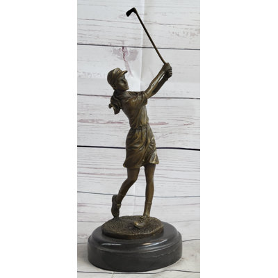 Statue bronze bronze golfeur golf