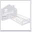 Lit maison avec fenêtre et tiroirs de chevet, lit plateforme avec tablettes, prises et port USB-223645024