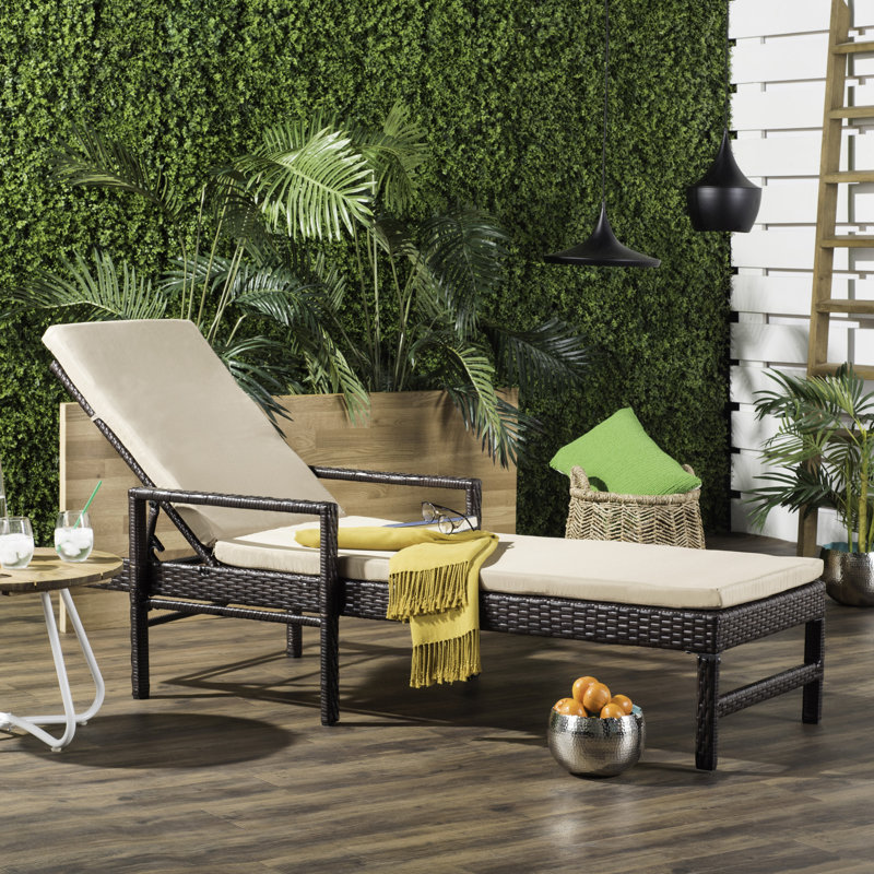 Chaise longue inclinable avec coussin Bourneville